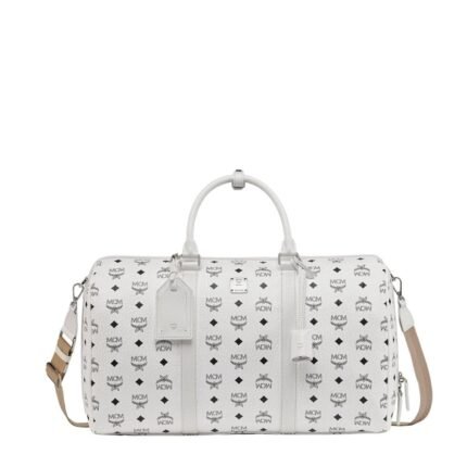 MCM OTTOMAR WEEKENDER BAG IN VISETOS WHITE