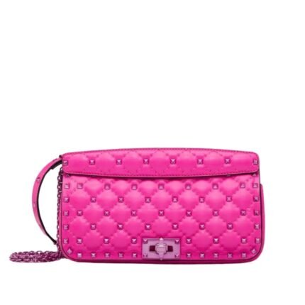 VALENTINO GARAVANI ROCKSTUD SPIKE CALFSKIN SHOULDER BAG