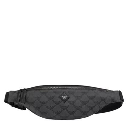 MCM HIMMEL BELT BAG IN LAURETOS JACQUARD GREY
