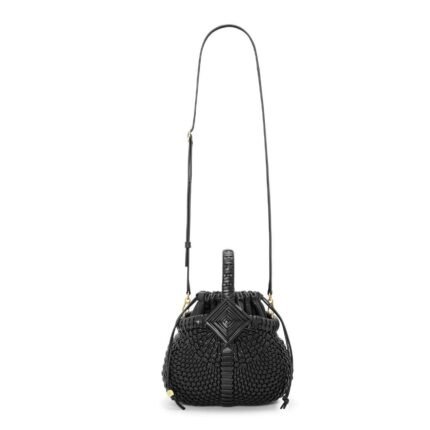 LOEWE DIAMOND ROUND BASKET MINI BAG IN CALFSKIN