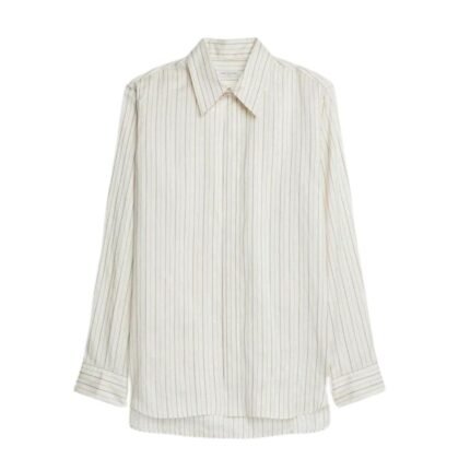 DRIES VAN NOTEN STRIPED SILK SHIRT