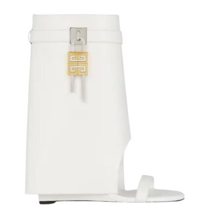 GIVENCHY SHARK LOCK SANDAL ANKLE BOOTS IN LEATHER