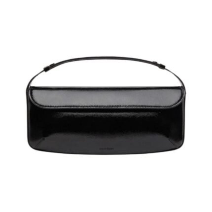 COURREGES SLEEK NAPLAK LEATHER BAGUETTE BAG