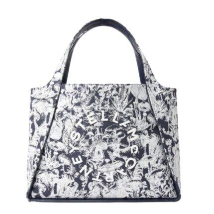 STELLA MCCARTNEY LOGO FUNGI FOREST TOILE DE JOUY TOTE BAG