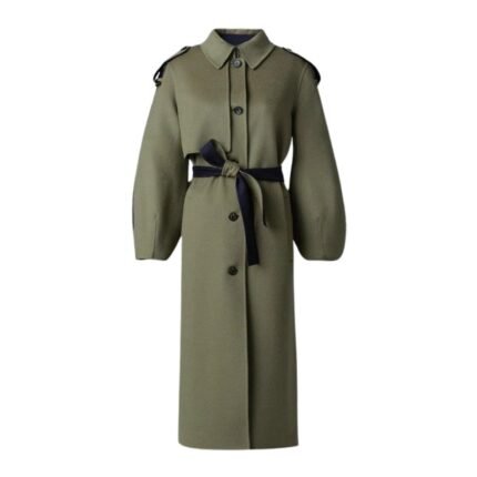 MACKAGE CEYLA DOUBLE-FACE WOOL COAT WITH SASH BELT
