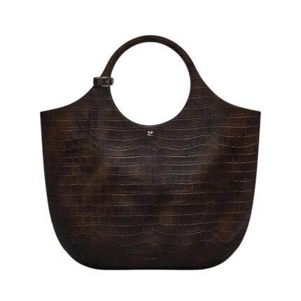 COURREGES LARGE HOLY CROCO STAMPED BAG