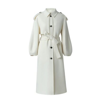 MACKAGE CEYLA DOUBLE-FACE WOOL COAT WITH SASH BELT