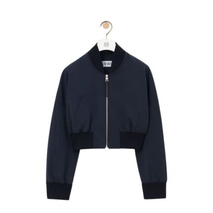 LOEWE COTTON AND SILK BOMBER JACKET