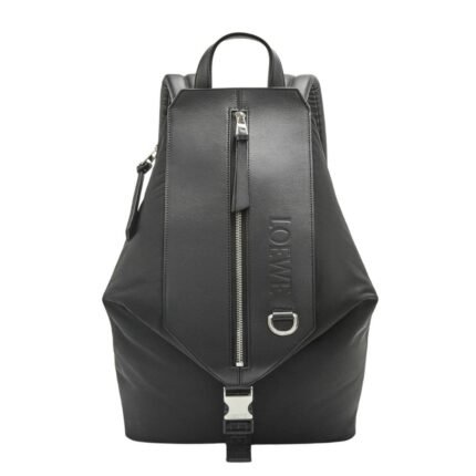 LOEWE SMALL CONVERTIBLE BACKPACK IN NYLON AND CALFSKIN