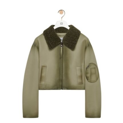 LOEWE CROPPED JACKET IN LAMB NAPPA