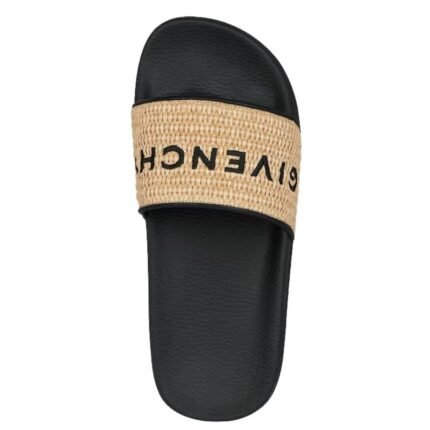 GIVENCHY SLIDE FLAT SANDAL IN RAFFIA