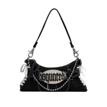 GOTHIC DSQUARED2 DENIM SHOULDER BAG