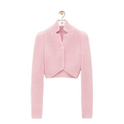 LOEWE CROP CARDIGAN IN TECHNICAL KNIT