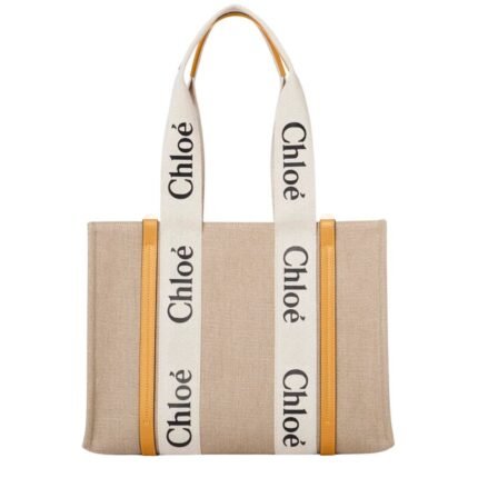 CHLOE MEDIUM WOODY TOTE BAG HONEY GOLD