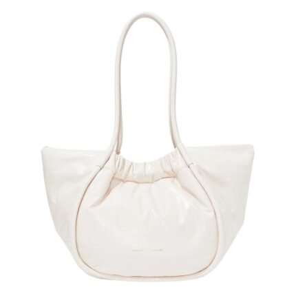 PROENZA LARGE RUCHED TOTE IN PUFFY NAPPA IVORY