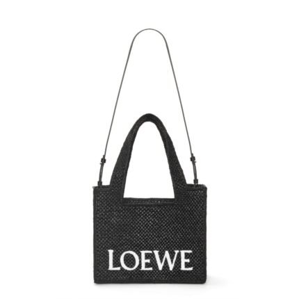 LOEWE FONT TOTE MEDIUM BAG IN RAFFIA