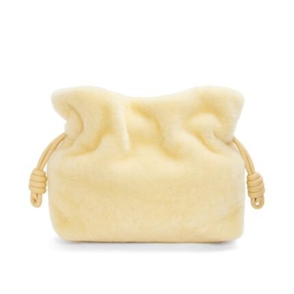 LOEWE BORSA FLAMENCO CLUTCH IN SHEARLING