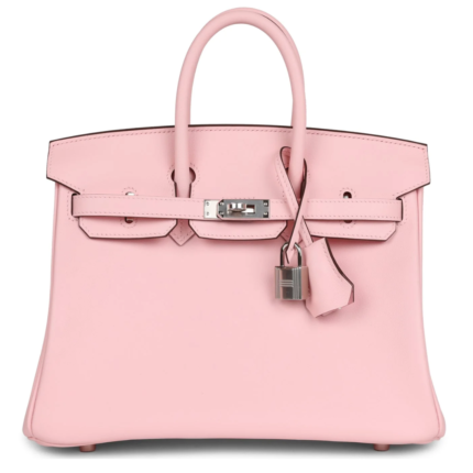 HERMÈS BIRKIN 25 ROSE SAKURA SWIFT PALLADIUM HARDWARE