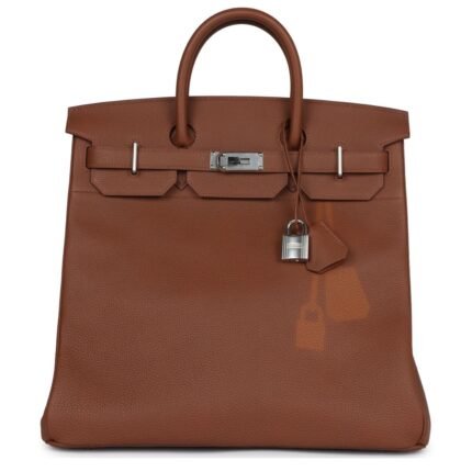 HERMÈS COUP DE SOLEIL BIRKIN HAC 40 GOLD TOGO PALLADIUM HARDWARE