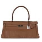 PRE-OWNED HERMÈS FRINGE SHOULDER KELLY 42 JPG ALEZAN CLEMENCE PALLADIUM HARDWARE