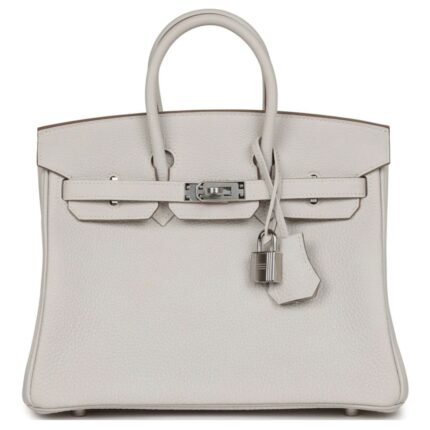HERMÈS BIRKIN 25 GRIS PALE TOGO PALLADIUM HARDWARE