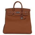 HERMÈS BIRKIN HAC 40 GOLD TOGO PALLADIUM HARDWARE