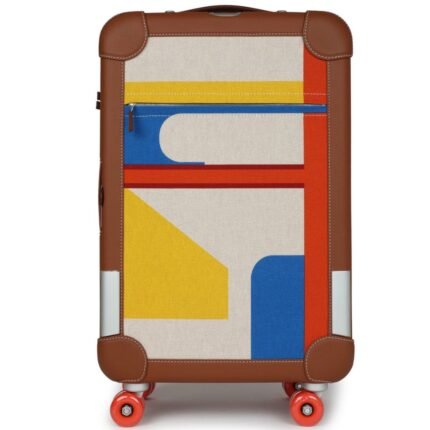 HERMÈS RMS CABINE 55 ROLLING SUITCASE MULTICOLOR CANVAS