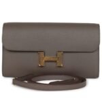 HERMÈS CONSTANCE WALLET TO GO ETAIN EPSOM GOLD HARDWARE
