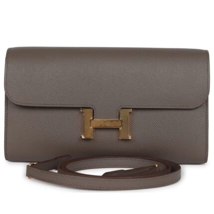 HERMÈS CONSTANCE WALLET TO GO ETAIN EPSOM GOLD HARDWARE