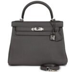 HERMÈS KELLY RETOURNE 28 ETAIN TOGO PALLADIUM HARDWARE