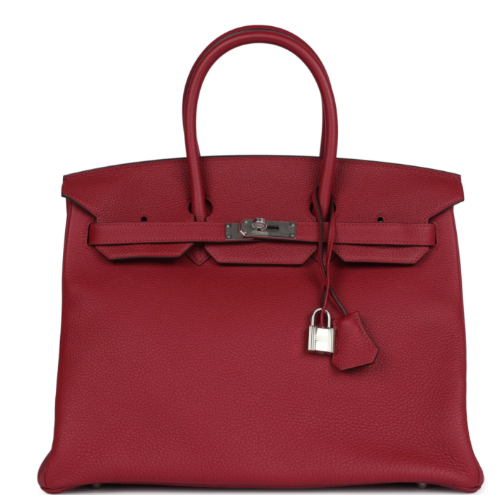 HERMÈS BIRKIN 35 ROUGE GRENAT TOGO PALLADIUM HARDWARE