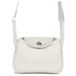 HERMÈS MINI LINDY WHITE SWIFT PALLADIUM HARDWARE