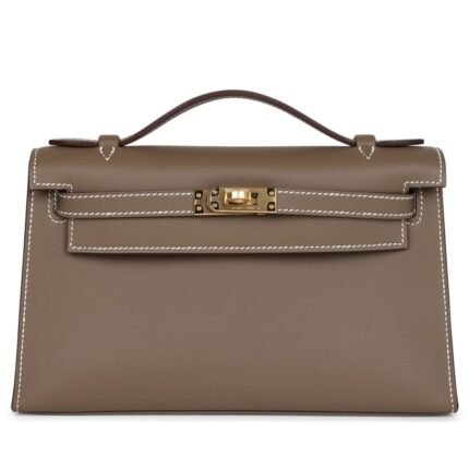 HERMÈS KELLY POCHETTE ETOUPE SWIFT GOLD HARDWARE PAYMENT 2