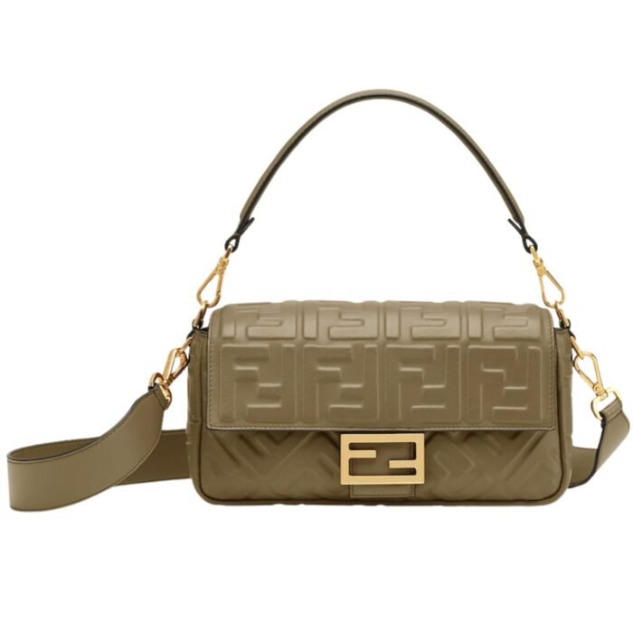 FENDI BAGUETTE NAPPA LEATHER BAG