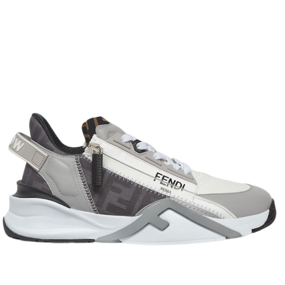 1 FENDI FLOW LEATHER LOW-TOPS