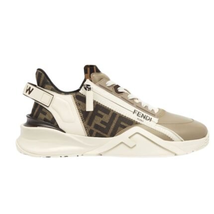 FENDI FLOW LEATHER LOW-TOPS