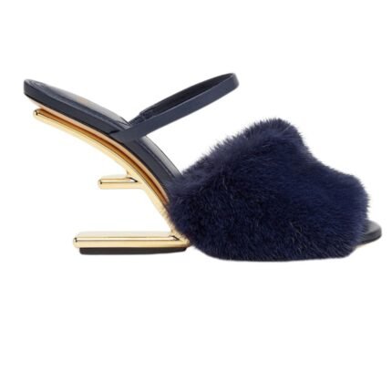FENDI BAGUETTE MINK SLIDES