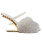 FENDI FIRST MINK HIGH-HEEL SANDALS