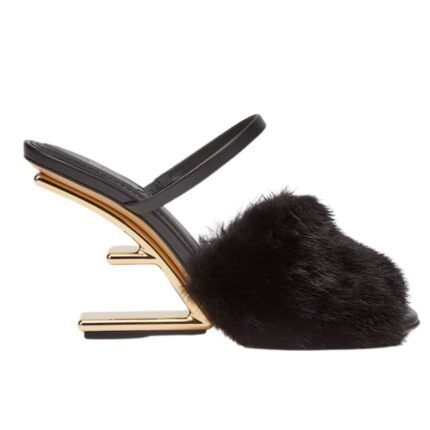 FENDI FIRST MINK HIGH-HEEL SANDALS