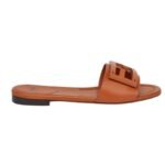 FENDI BAGUETTE LEATHER SLIDES