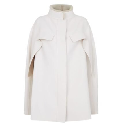 FENDI COAT WHITE CASHMERE CAPE