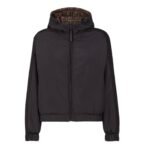 FENDI WINDBREAKER BLACK NYLON JACKET