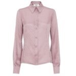 FENDI SHIRT MAUVE PINK FF SILK SHIRT (Copy)