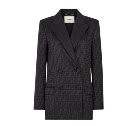 FENDI JACKET BLACK SILK JACKET