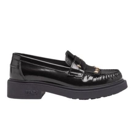 FENDI FILO LEATHER LOAFERS