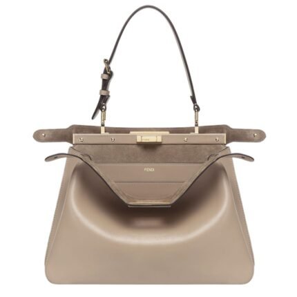 FENDI PEEKABOO SOFT LARGE LEATHER BAG