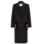 FENDI COAT BLACK WOOL COAT