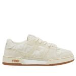 FENDI MATCH CANVAS LOW-TOPS SUEDE