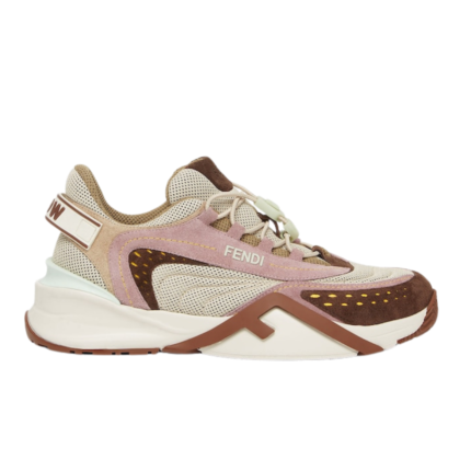 FENDI FLOW MESH AND SUEDE LOW TOPS