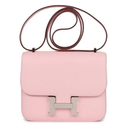 HERMÈS CONSTANCE 18 ROSE SAKURA CHEVRE PALLADIUM HARDWARE